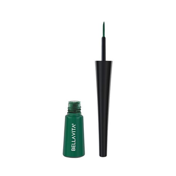 Buy BELLAVITAIntense Drama Waterproof Eyeliner, Green, Matte Finish, Smudge-Proof, Fast-Drying, Felt Tip Applicator, Enriched with Biotin, 3.5 ml on EMI