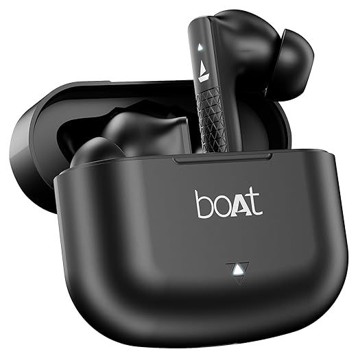 Buy boAt Airdopes 91 Wireless Earbuds With 45 Hours Playback, Beast Mode, Asap Charge, Dual Mics E Nx Technology (Active Black) Bluetooth Black, In Ear) on EMI