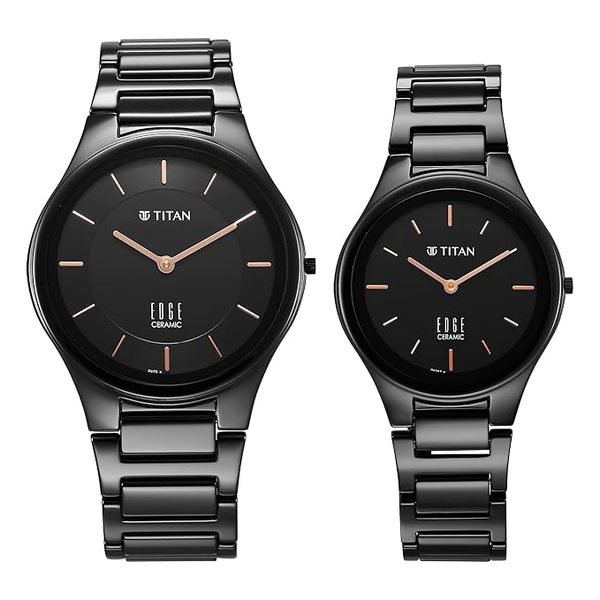 Buy Titan Unisex Analog Quartz Ceramic Watch (Black) on EMI