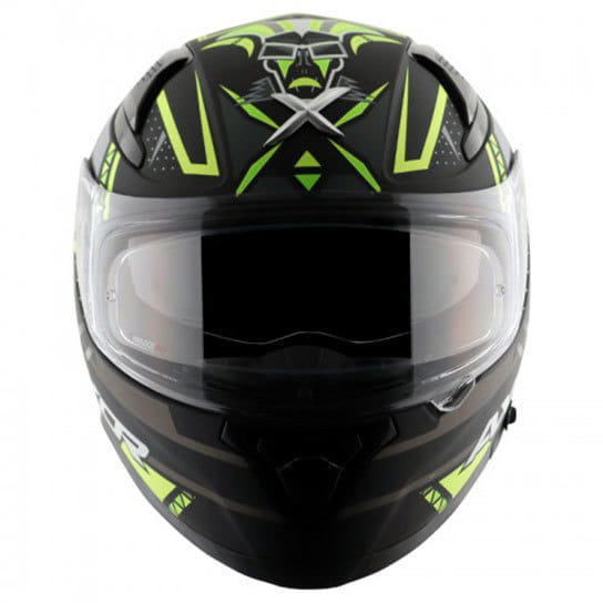 Buy Axor Apex Tiki Matt Helmet (Black/Flu. Yellow) (Size-XL) on EMI