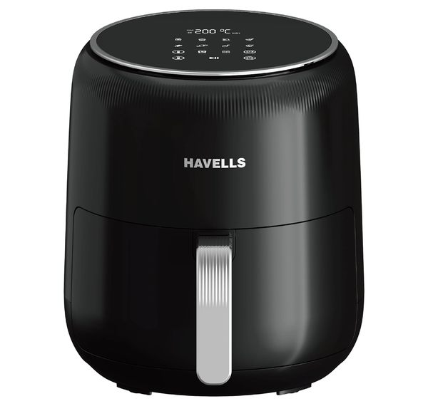 Buy Havells Prolife Neo 4.5 L Air Fryer|Digital Display With Led|8 Pre Set Menu|Auto Shutoff|Cool Touch Handle|60 Min Timer|1500W|Black on EMI
