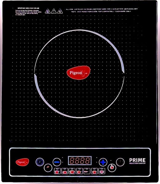 Buy Pigeon Prime Induction Cooktop (Black, Push Button) on EMI