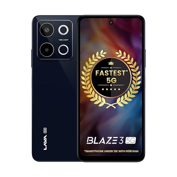 Buy Lava Blaze 3 5G (Glass Blue, 6GB+128GB) on EMI