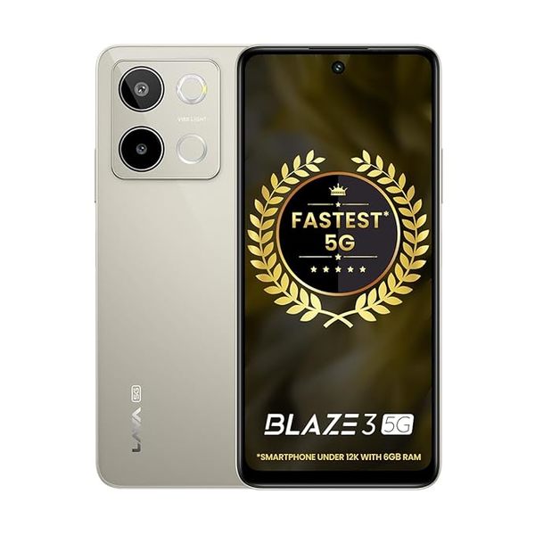 Buy Lava Blaze 3 5G (Glass Gold, 6GB+128GB) on EMI