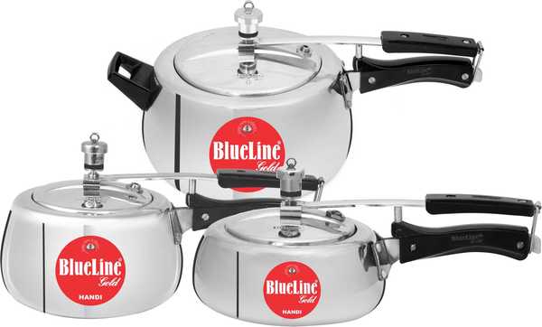 Buy Blueline Gold ISI Certified Handi Inner Lid Combo Pack 2 L, 3 L, 5.5 L Inner Lid Pressure Cooker on EMI