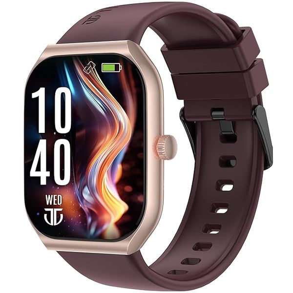 Buy Titan Smart 3|1.96'' AMOLED Display|SingleSync BT Calling|Fast Charging|110+ Sports Smartwatch WINE-RED COLOR  (WINE Strap, Free Size) on EMI