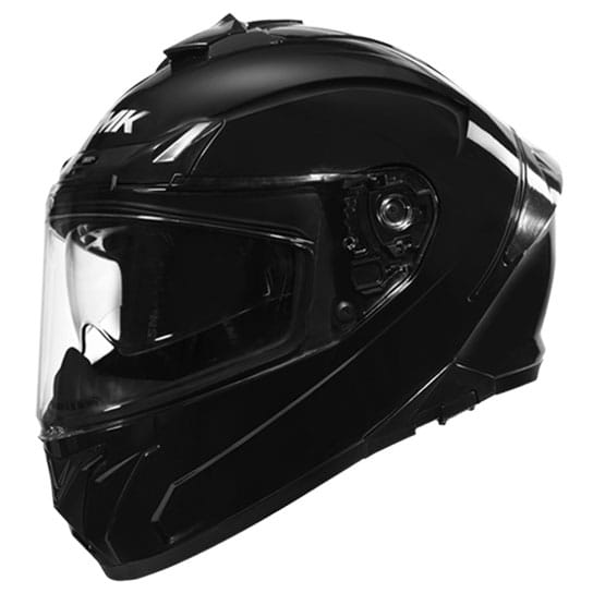 Buy SMK Typhoon Unicolour Gloss Helmet (Black, Size- M) on EMI