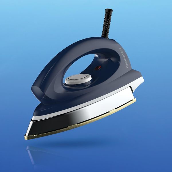 Buy Crompton Greaves Rhino Plus 1250 Watt Blue Heavy weight Dry Iron with Golden American Heritage Coating, Large (ACGEI-RHINOPLUS) on EMI