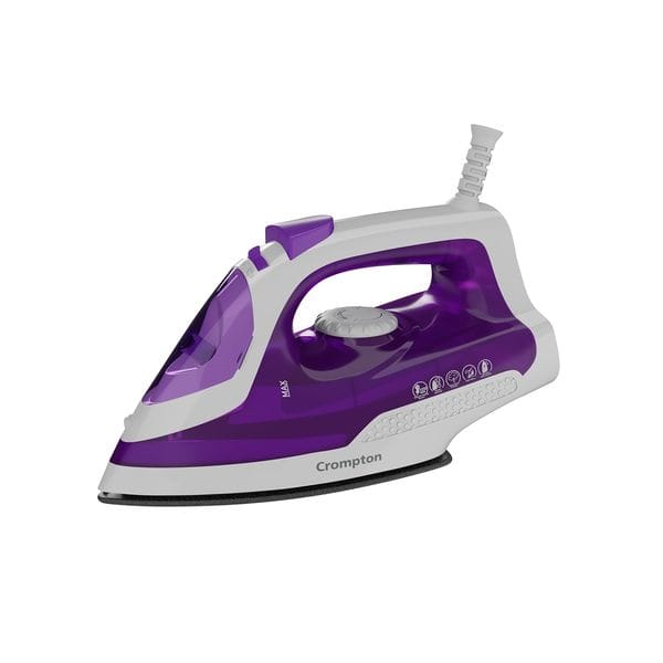 Buy Crompton Fabrimagic Plus 1250 W Steam Iron with 200 ml water tank, Upto 13g /min Steam Output and Teflon Coating Soleplate (Purple), 6 Fabric Settings, Small (ACGSI-FABRIMAGIC) on EMI