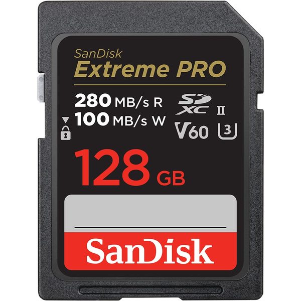 Buy SanDisk Extreme PRO 128GB V60 UHS-II SD Cards, 280/100MB/s,V60,C10,UHS-II, for 6K Video Recording on EMI