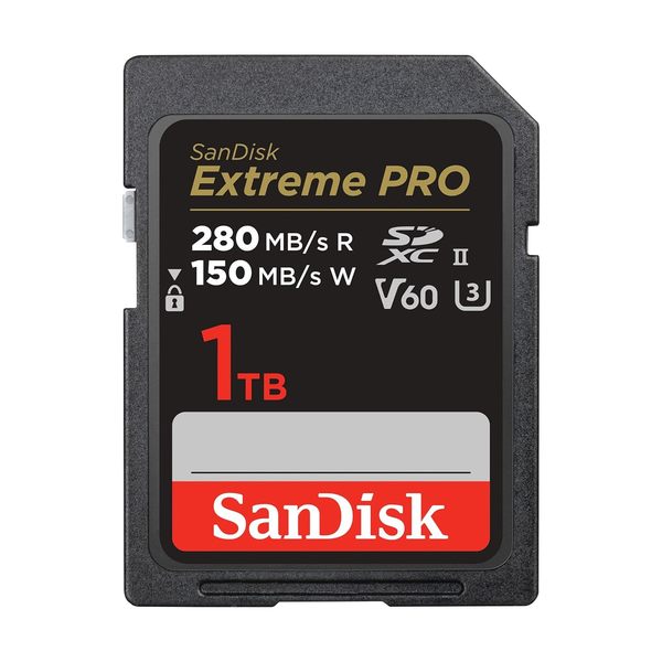 Buy SanDisk Extreme PRO 1TB V60 UHS-II SD Cards, 280/150MB/s,V60,C10,UHS-II, for 6K Video Recording on EMI