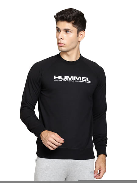 Buy Hummel Evion Men Cotton Black Sweatshirt on EMI