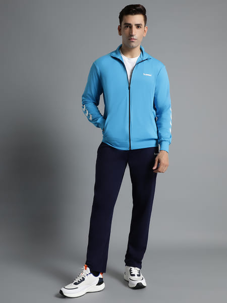 Buy Hummel Promo Men's All weather Blue Regular Fit Track Suit on EMI