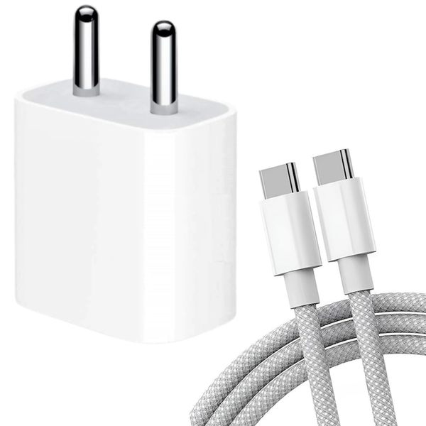 Buy Toreto Original C to C Fast 30W Charger Compatible for iPhone 16, iPhone 15, Google Pixel, Samsung Ultra and Galaxy Series | Super Fast Charger with C to C fast Data Cable (White) on EMI