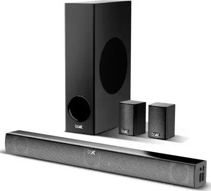 Buy boAt Aavante Bar 2400 Pro w/ EQ Modes, Bass & Treble Controls, Sleek & Premium Design 220 W Bluetooth Soundbar (Premium Black, 5.1 Channel) on EMI