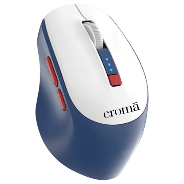 Buy Croma Rechargeable Wireless Gaming Mouse with 6 Buttons (3200 DPI Adjustable, 80 Hours Battery Life, White) on EMI