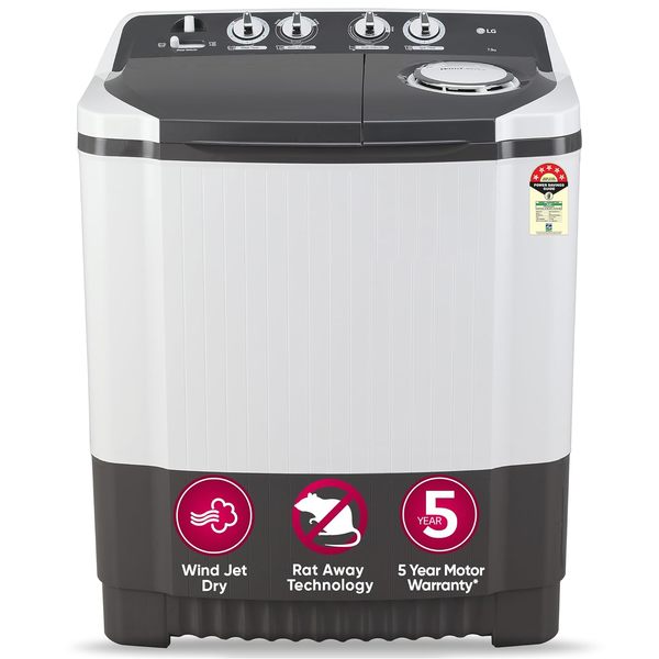 Buy LG 7 Kg 5 Star Semi-Automatic Top Loading Washing Machine (P7020NGAS) on EMI