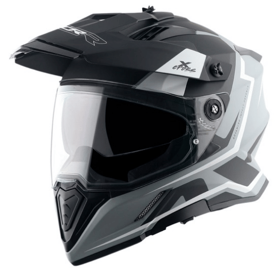 Buy Axor X-Cross Dual Visor Flagstaff Matt Helmet, Nardo Grey Black (Size - M) on EMI