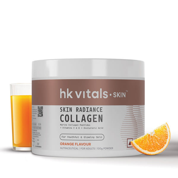 Buy hk vitals Skin Radiance Collagen Supplement with Biotin, Orange, 100 g on EMI