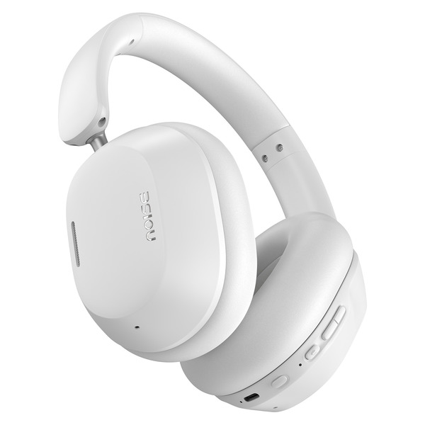 Buy Noise Airwave Max 5 Wireless Headphones with High-Fidelity Acoustics, Adaptive Hybrid ANC, 80 Hours of Playtime, Spatial Audio, Dual Pairing (Calm White) on EMI