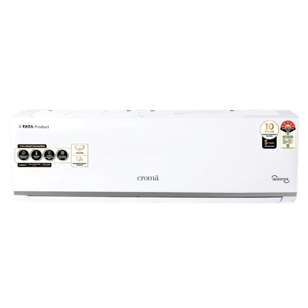 Buy Croma 7 in 1 Convertible 1 Ton 5 Star Inverter Split AC with Self Cleaning Function (2025 Model, Copper Condenser) with 5 Years PCB Warranty - A TATA Product on EMI