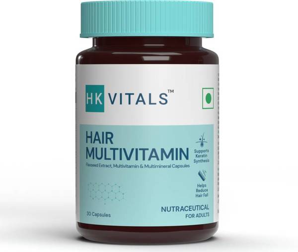 Buy HealtHKart HK Vitals Hair Multivitamin with DHT Blockers, Omega & Biotin, Supports Keratin Synthesis & Helps Reduce Hair Fall, 30 Multivitamin Capsules on EMI