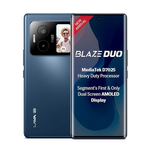 Buy Lava Blaze Duo 5G (Celestial Blue, 8GB RAM, 128GB Storage) on EMI