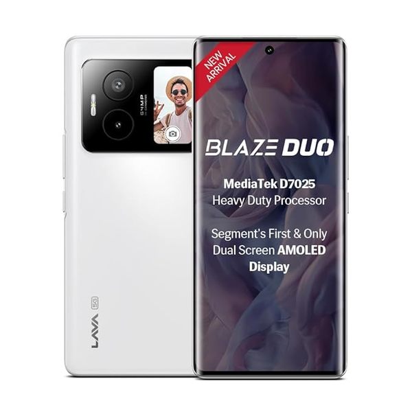 Buy Lava Blaze Duo 5G (Arctic White, 8GB RAM, 128GB Storage) on EMI