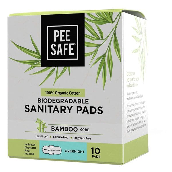 Buy Pee Safe Biodegradable Sanitary Pads - Overnight 315 mm (Pack of 10) on EMI