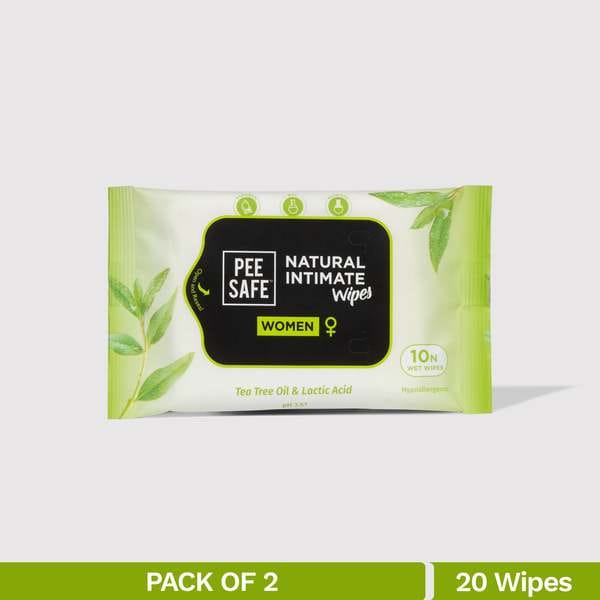 Buy Pee Safe Natural Intimate Wipes For Women (20N) on EMI
