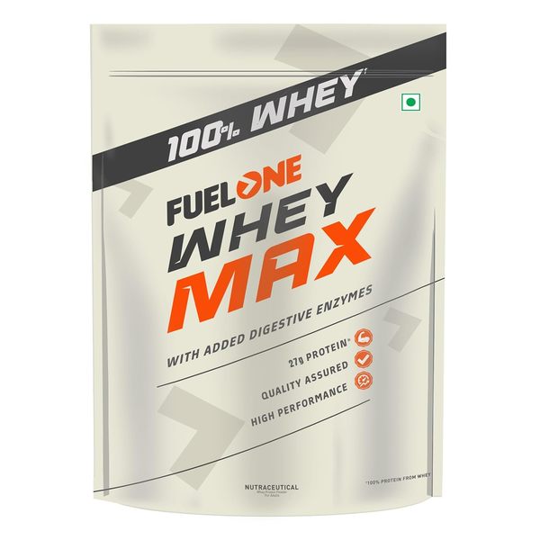 Buy FUEL ONE Whey Max (Chocolate, 1kg / 2.2lbs) | Whey Protein Concentrate & Whey Protein Isolate | 27g Protein on EMI