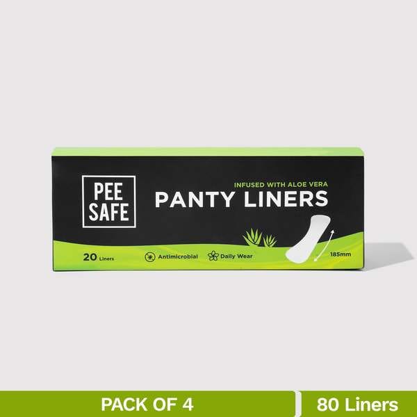 Buy Pee Safe Aloe Vera Panty Liners (Pack of 4, 80 Liners) on EMI
