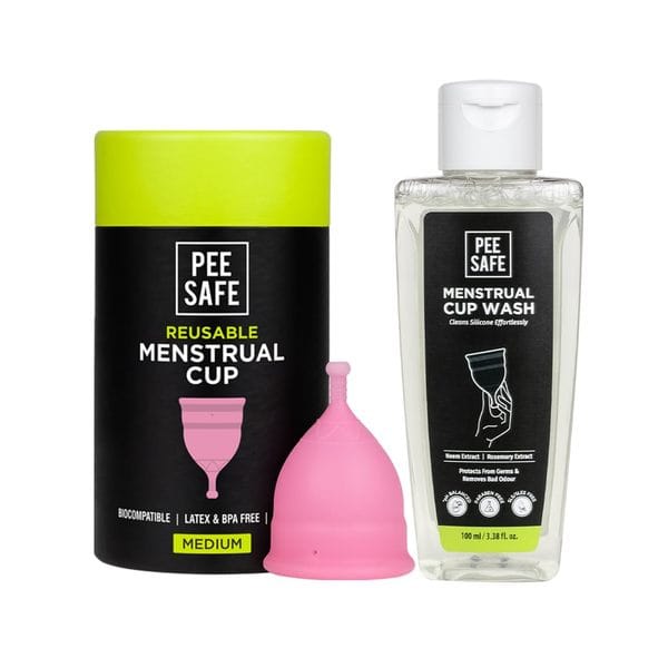 Buy Pee Safe Menstrual Cup (M) + Cup Wash on EMI