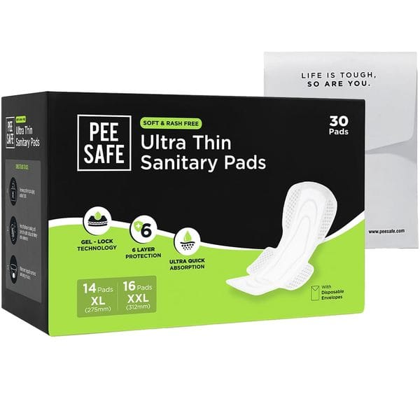 Buy Pee Safe Ultra Thin Sanitary Pad  (14 XL & 16 XXL) - Pack of 30 on EMI