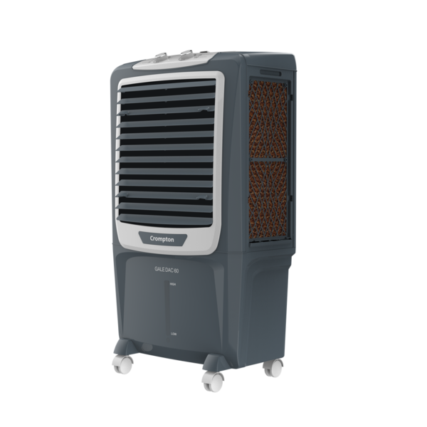 Buy Crompton Gale 60 Litres Desert Air Cooler for home | Large & Easy Clean Ice Chamber | 4-Way Air Deflection | Density Honeycomb Pads | Everlast Pump on EMI