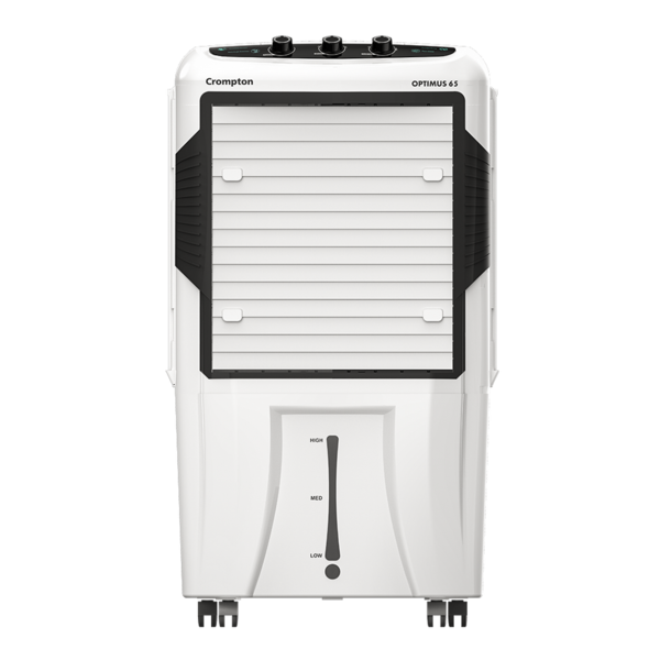 Buy Crompton Optimus 100 Litres Desert Air Cooler for home | Large & Easy Clean Ice Chamber | High Density Honeycomb Pads | Auto-Fill & Drain | Everlast Pump | Humidity Control on EMI