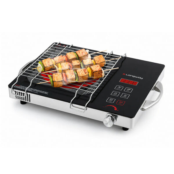 Buy Longway Infralite Pro ICT 2200 W Infrared Cooktop with Free Stainless Steel Grill, Auto Shut Off & Overheat Protection (Black, Touch Control) on EMI