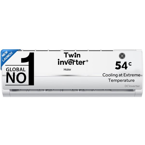 Buy Haier 1.25 Ton 3 Star Twin Inverter Split AC (Copper, 5 in 1 Convertible, Anti Bacterial Filter, Cools at 54C Temp, Long Air Throw - HSU15V-TMS3BE-INV, 2024 Model, White) on EMI