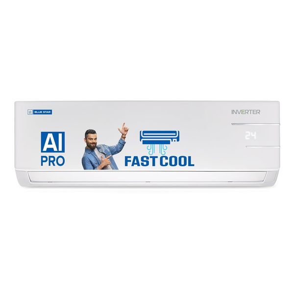 Buy Blue Star 1.5 Ton 5 Star, 60 Months Warranty, Inverter Split AC (Copper,Convertible 5 in 1 Cooling, Multi Sensors Blue Fins, Self Diagnosis, 2024 Model, IC518YNUR, White) on EMI