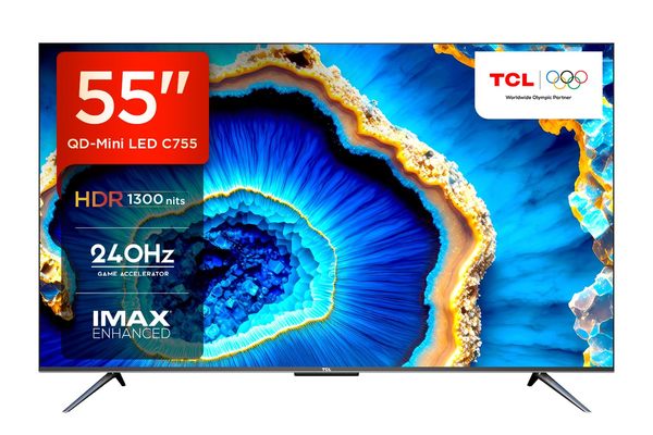 Buy TCL 139 cm (55 inches) 4K Ultra HD Smart QD-Mini LED Google TV 55C755 (Black) on EMI