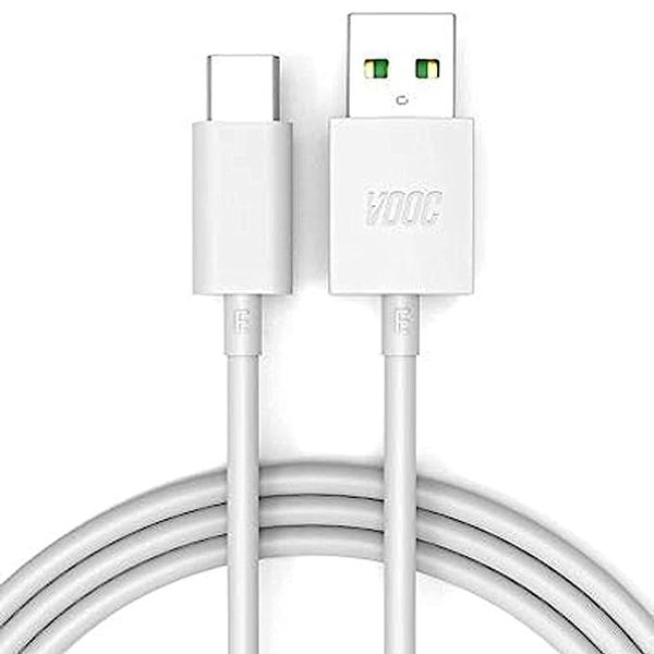 Buy Oppo 65W Watt Super Vooc 10A Type C Fast Charging Cable Compatible with Oppo R17/ Find X/ R15/ Reno/Reno 2/ Reno 2Z/ Reno F/Reno 10X Zoom/ K5/ K3/ A91/ Reno 3 Pro/ F15/ F17 & All Type C Devices (White) on EMI