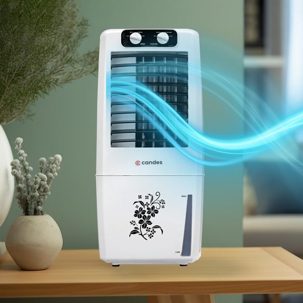 Buy Candes 12 L Portable Mini Air Cooler for Home | High Speed Blower, Ice Chamber, 3 Way Speed Control | Inverter Compatible for Air Cooler for Room Cooling | Honey Comb Cooling Pads | 1 Yr Warranty on EMI