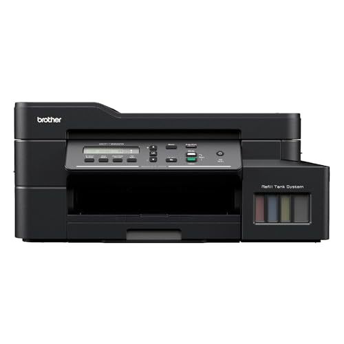 Buy Brother DCP-T820DW Printer - Auto Duplex Printing, Print, Scan, Copy, ADF, WiFi/LAN/USB, Print Up To 15K Pages In Black And 5K In Color Each For (CMY), Get An Extra Black Ink Bottle on EMI
