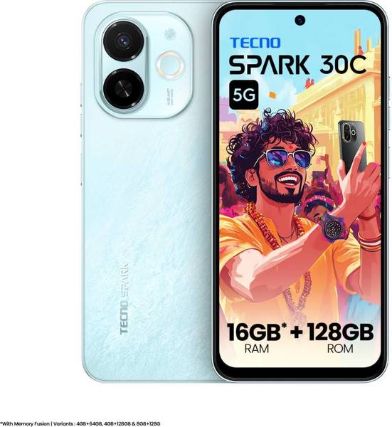 Buy Tecno Spark 30C 5G (Azure Sky, 64 GB)(4 GB RAM) on EMI