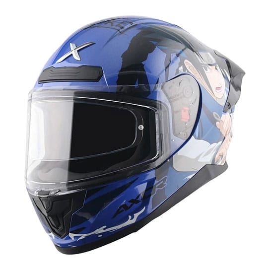 Buy Axor Saber Sasuke Gloss Helmet (Black-Blue) (Size - M) on EMI