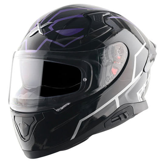 Buy Axor Apex Marvel Black Panther Helmet (Black-Purple) (Size - M) on EMI