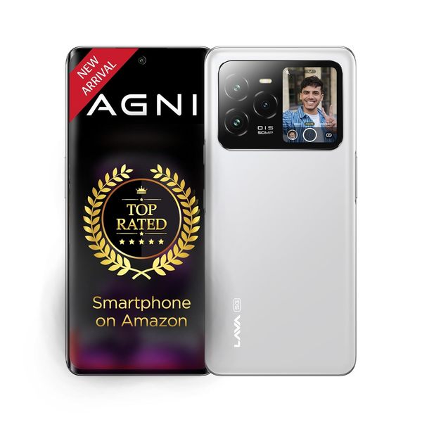 Buy Lava Agni 3 5G (Pristine Glass, 8GB+128GB) with Charging adapter on EMI