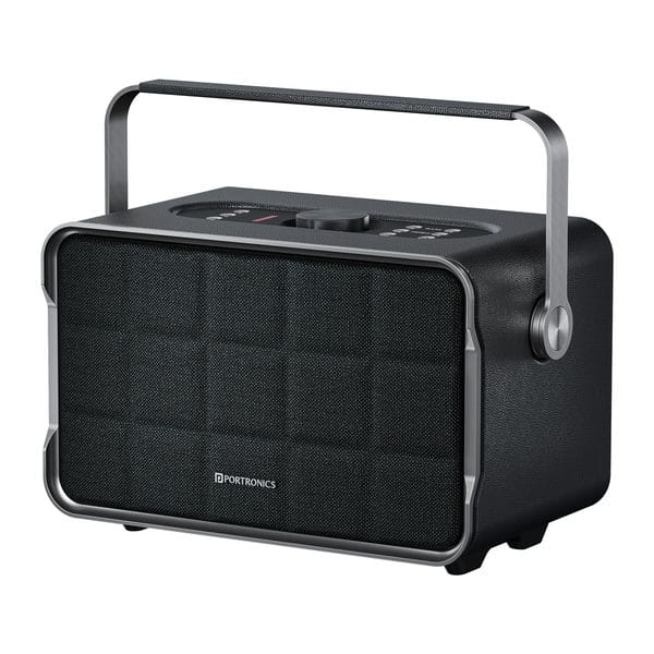 Portronics Harmony 80W Premium Portable HD Sound Speaker, Upto 6 Hours Playtime, 2.1 Channel, Bass Boost Technology, Bass/Treble Adjustment, Bluetooth Connectivity, Aux in, USB in, Bass Radiator