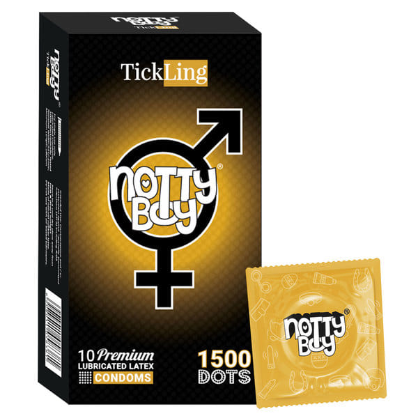 Buy NottyBoy 1500 Dots Condom for Men Extra Pleasure  10 Count on EMI