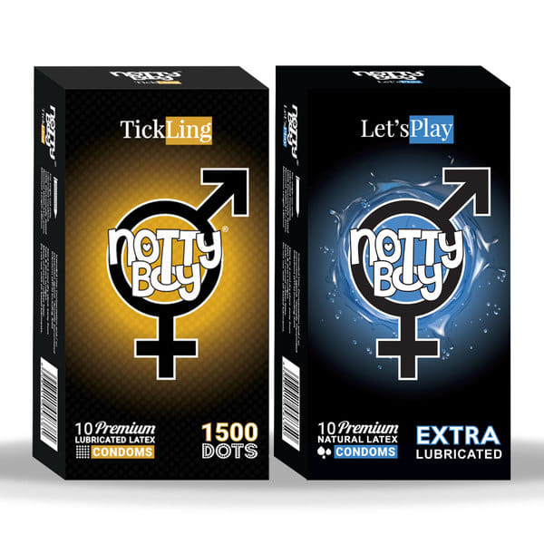 Buy NottyBoy Extra Lubricated And 1500 Dots Pleasure Condom 20 Units on EMI
